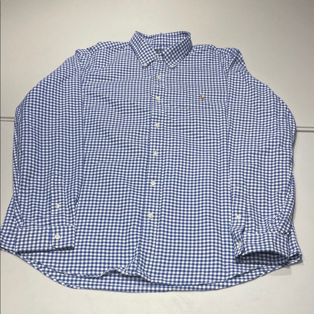 Ralph Lauren Blue Gingham Men's Shirt